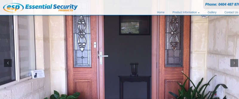 Essential Security Products homepage